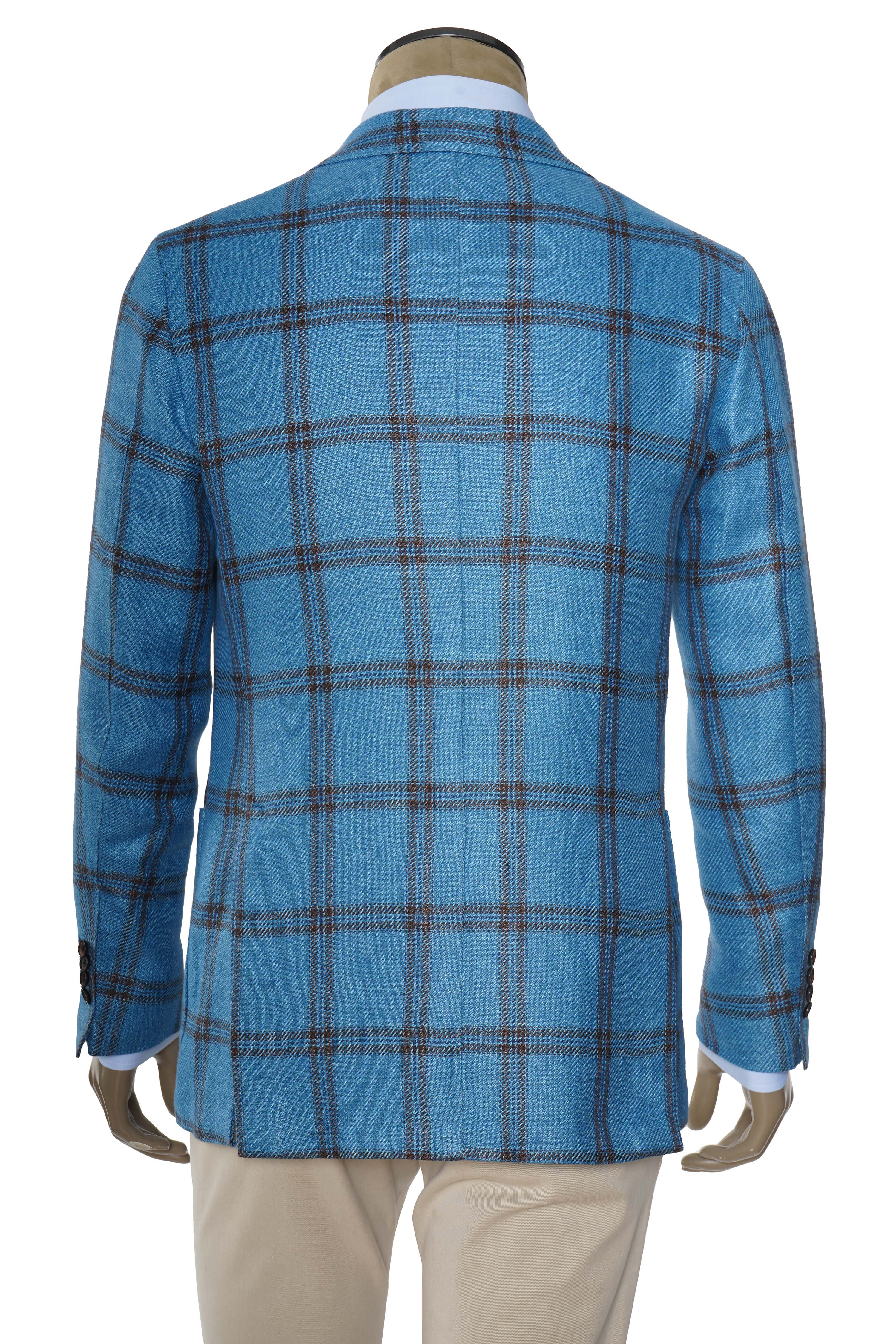 Sartorio Double Windowpane Wool Sport Jacket