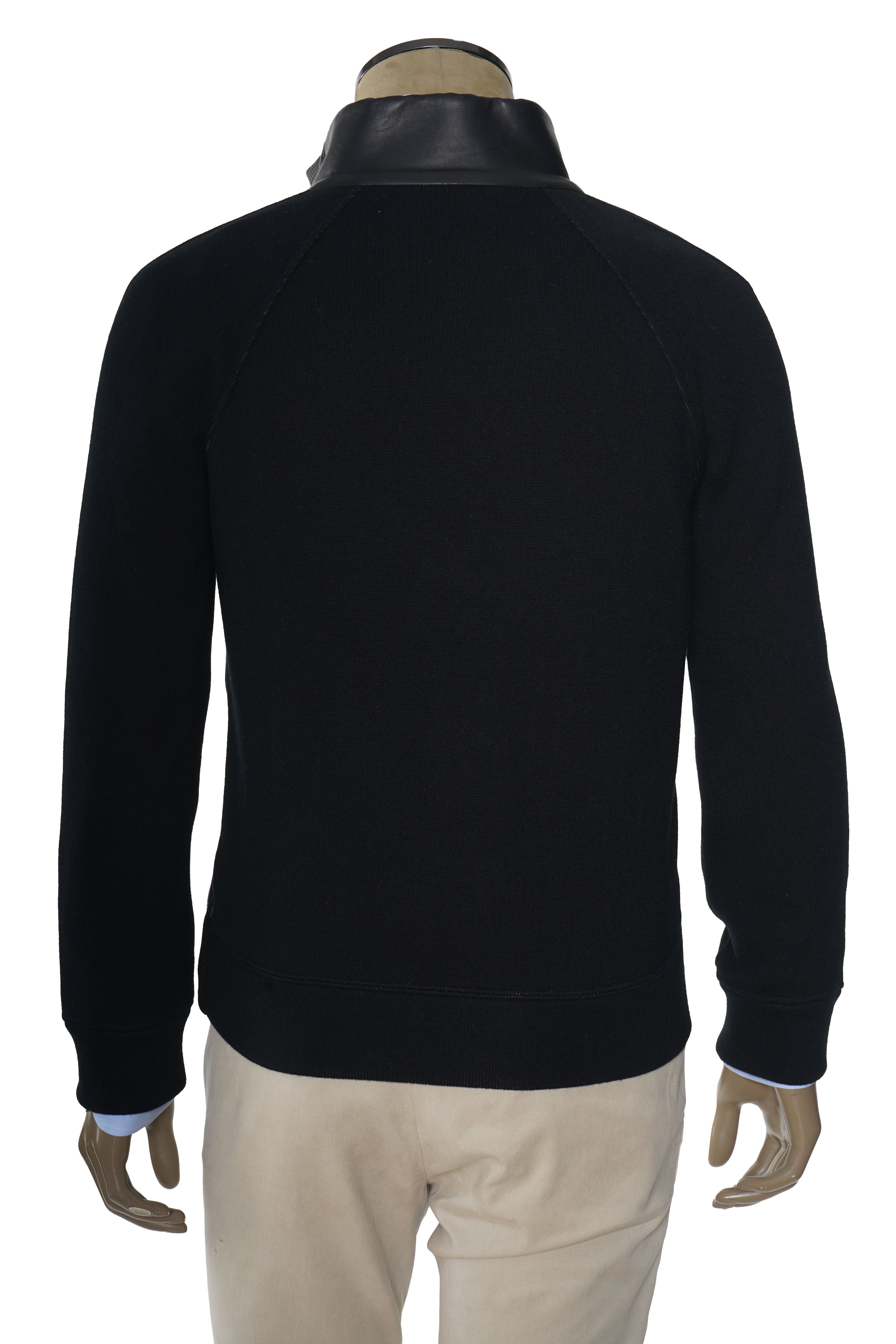 Manrico Cashmere Zip-Up Leather Panel Jacket