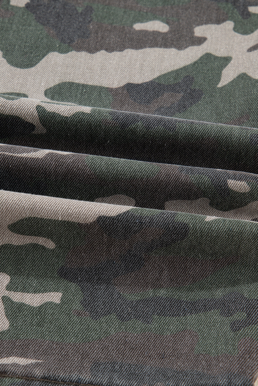 Peyton Camo Multi Pocket Cargo Wide Leg Jeans