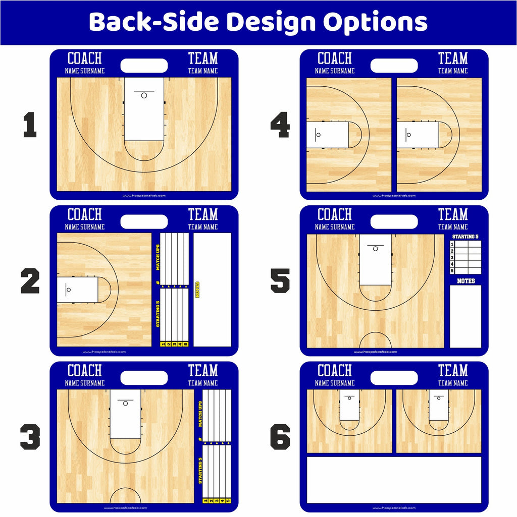 Custom Men's NCAA Basketball Coaching Board 15.7 x 12.6 in (Magnetic)
