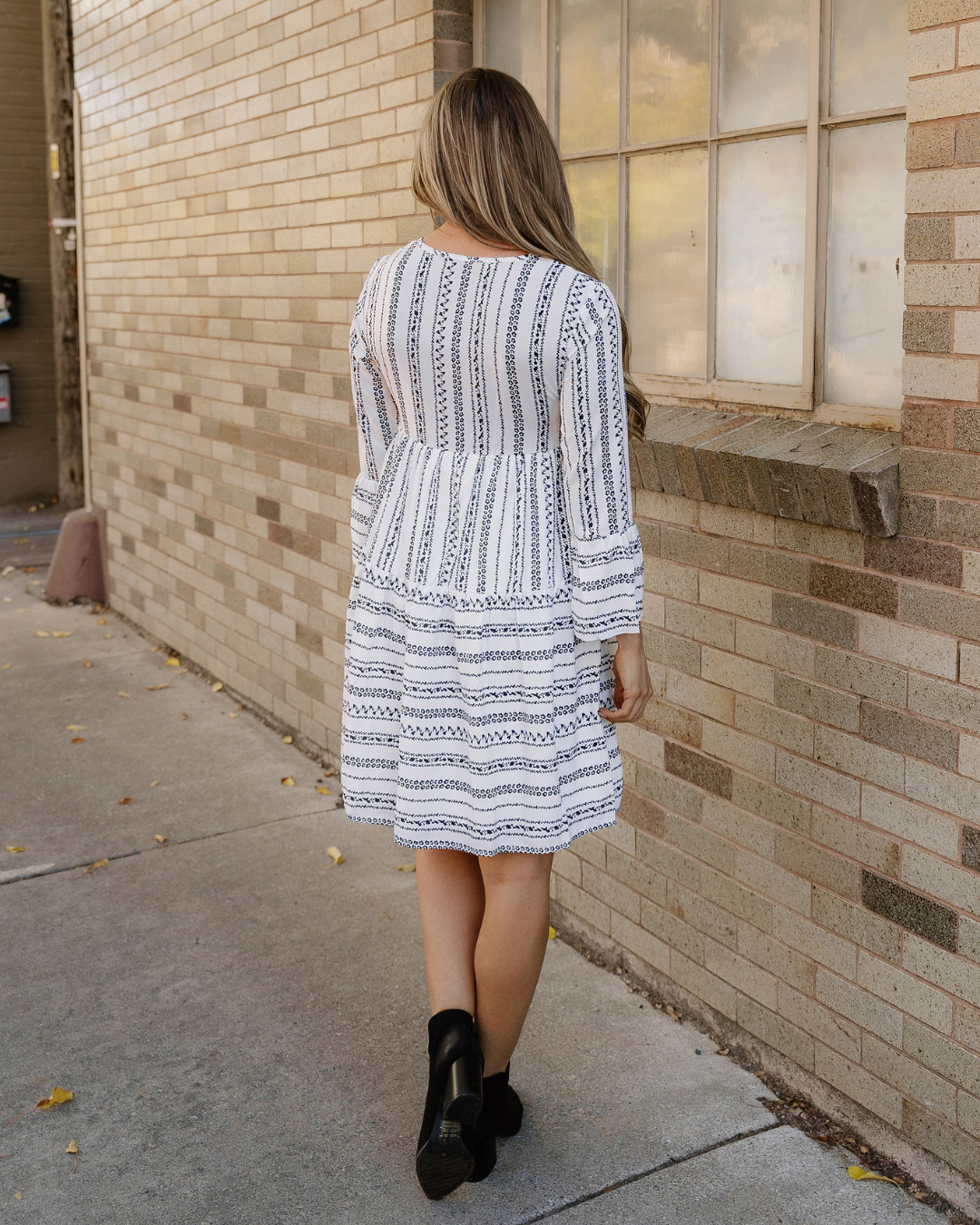 Kienna Bell Sleeve High Waist Mini Dress