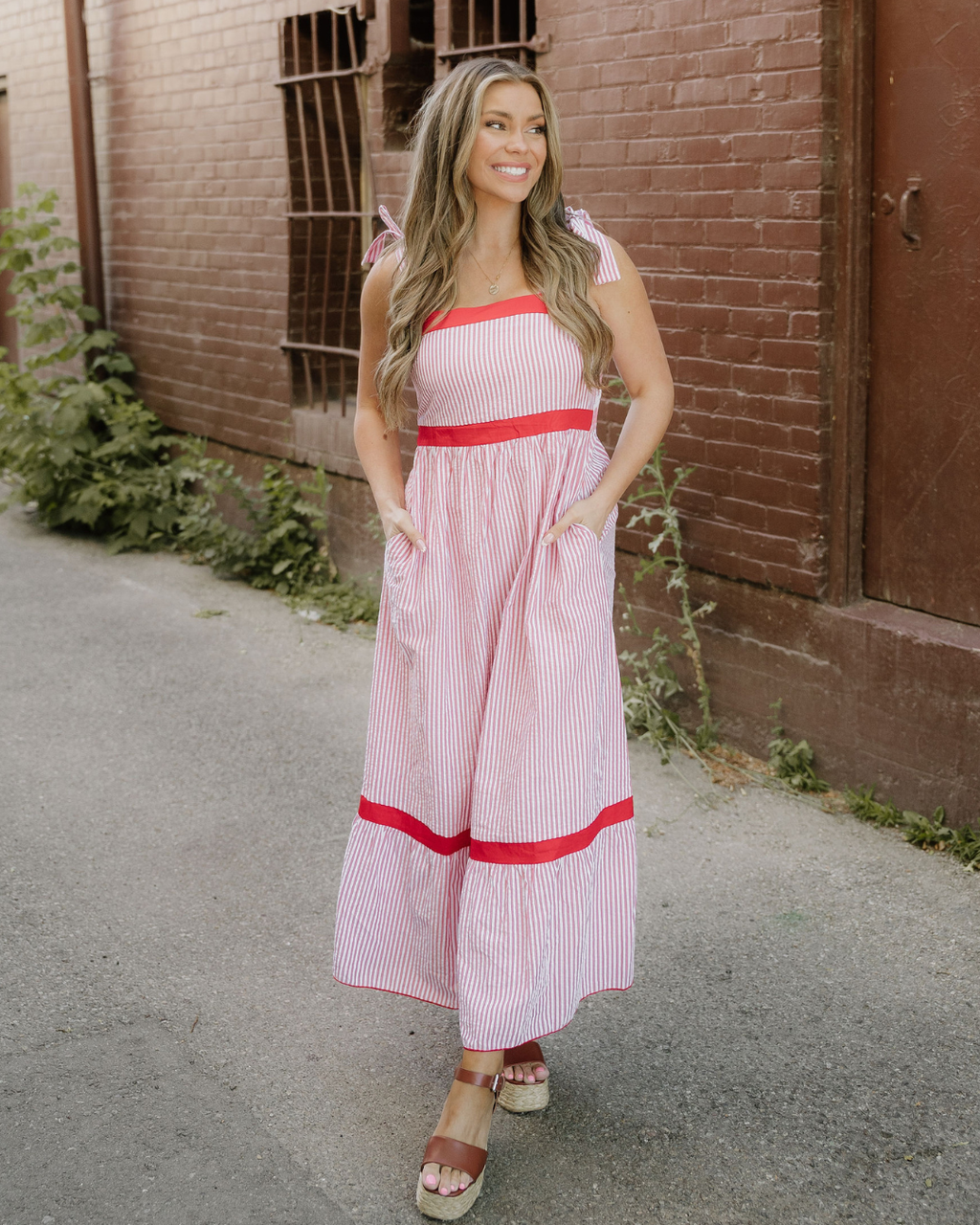Camila High Waist Ruffle Hem Maxi Dress