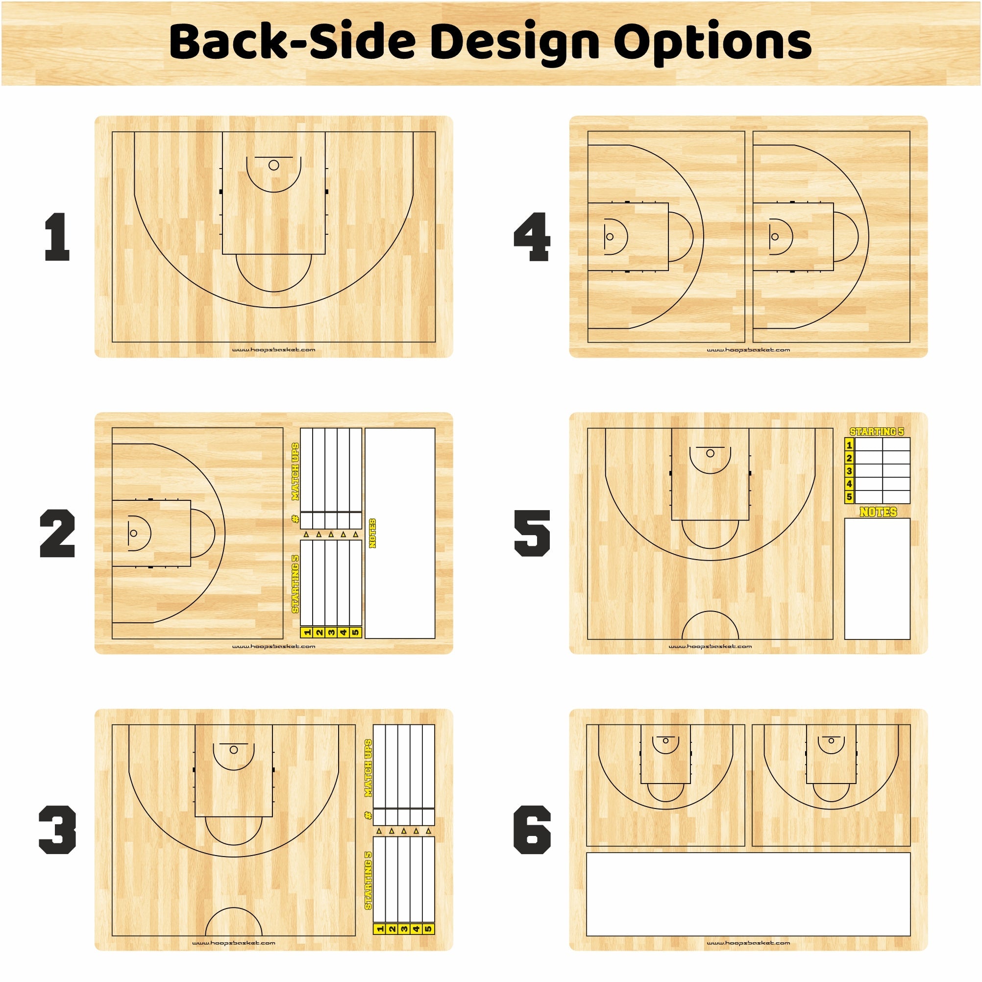 Custom FIBA Basketball Coaching Board 15.7 x 10.6 in (Classic)