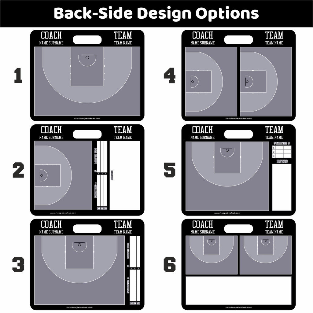Custom 3x3 Basketball Coaching Board 15.7 x 12.6 in (Magnetic)