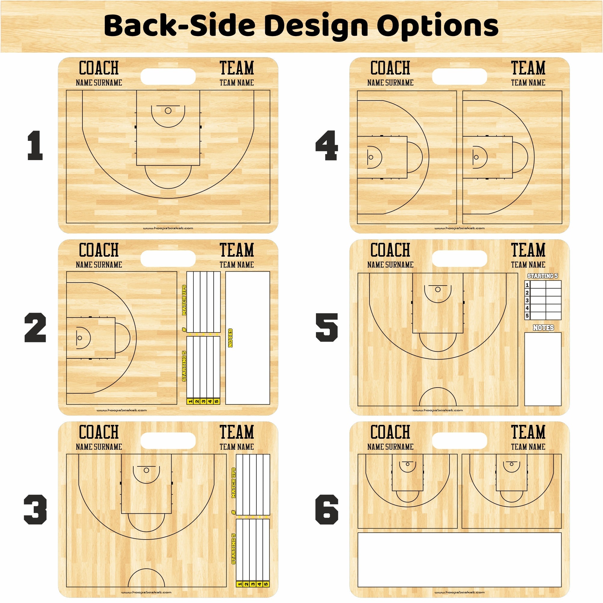 Custom FIBA Basketball Coaching Board 15.7 x 12.6 in (Magnetic)