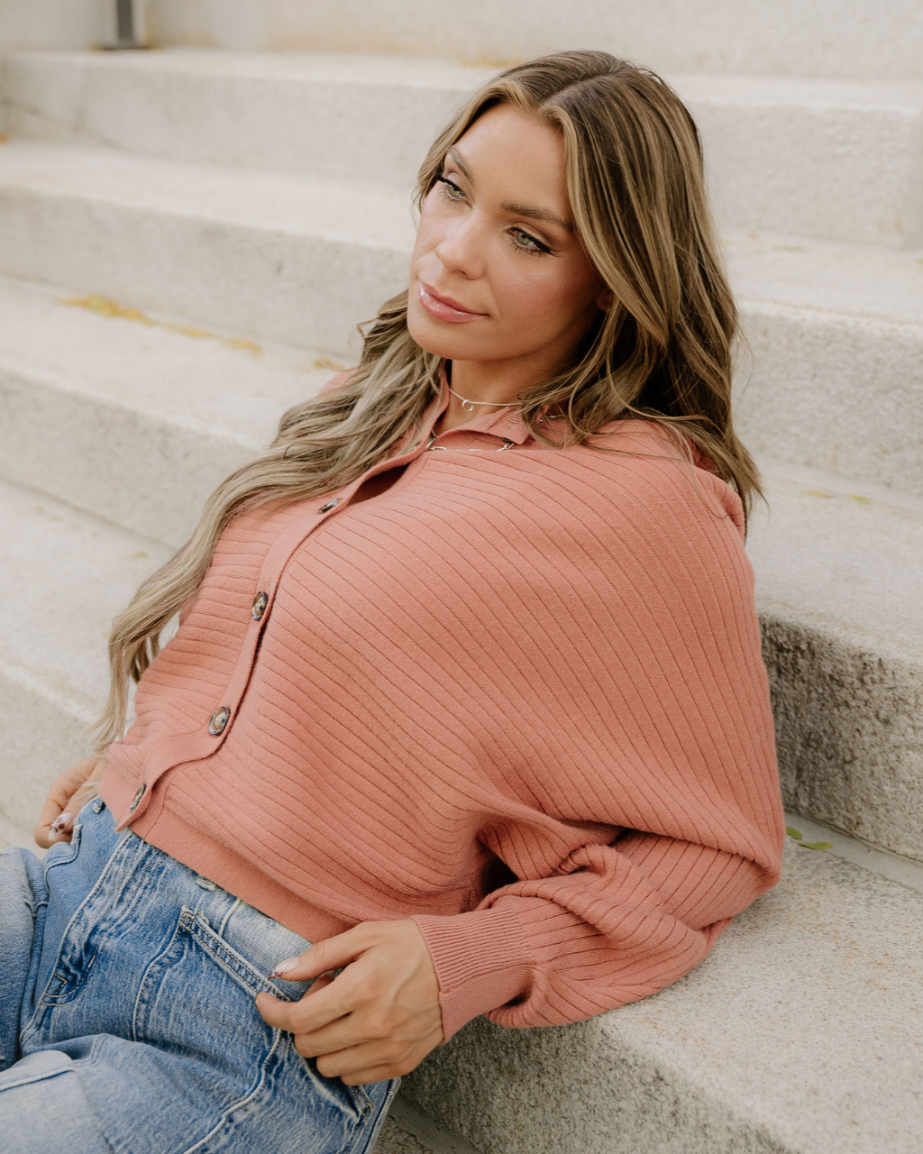 Lena Dolman Sleeve Sweater Cardigan