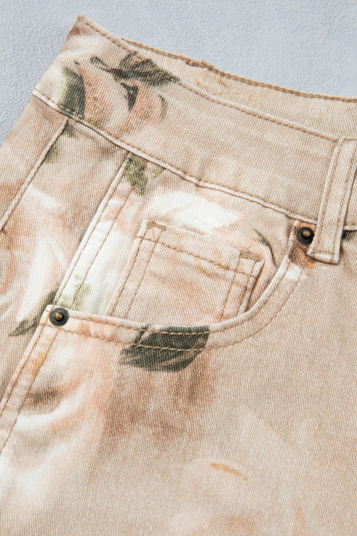 Meadow Floral Print Relaxed Barrel Jeans
