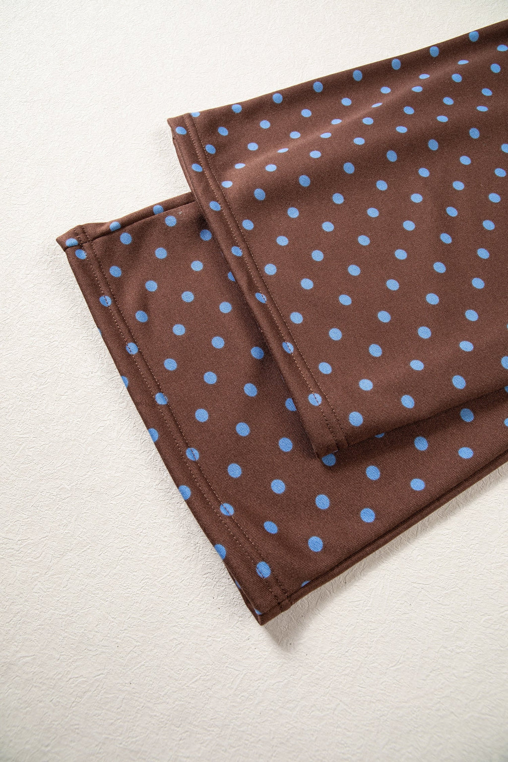 Jane Polka Dot Drawstring Wide Leg Long Sleeve Top Pant Set