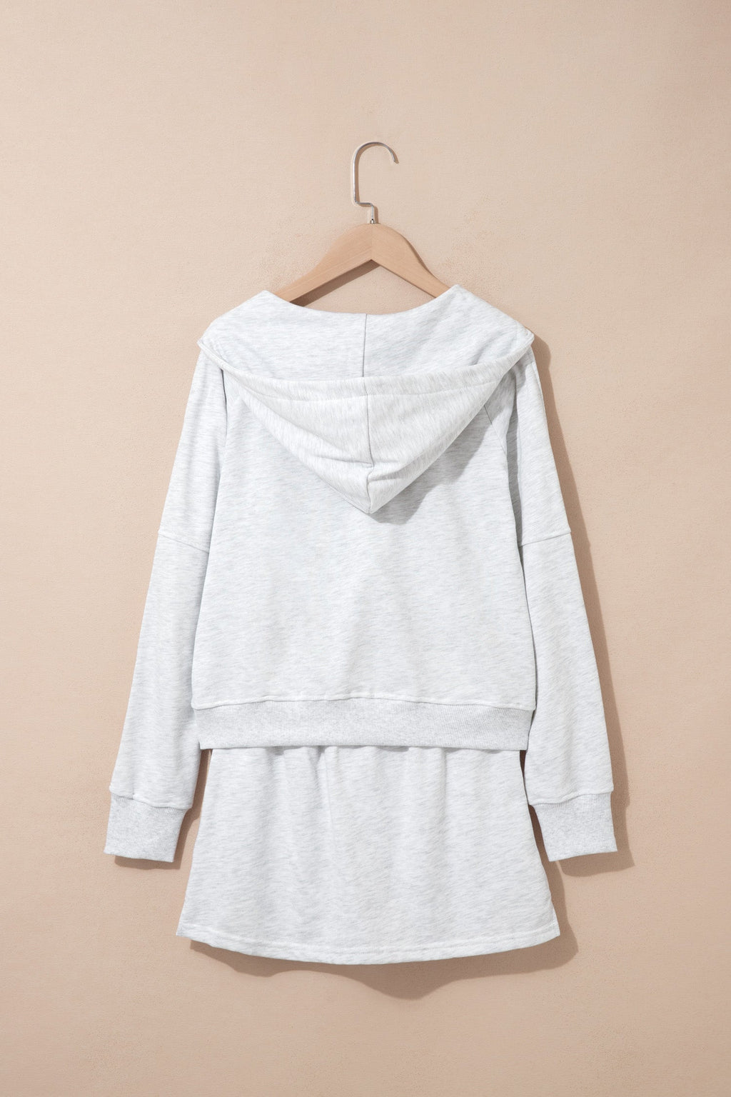 Mary Long Sleeve Zip-Up Top Elastic Waist Skort Set