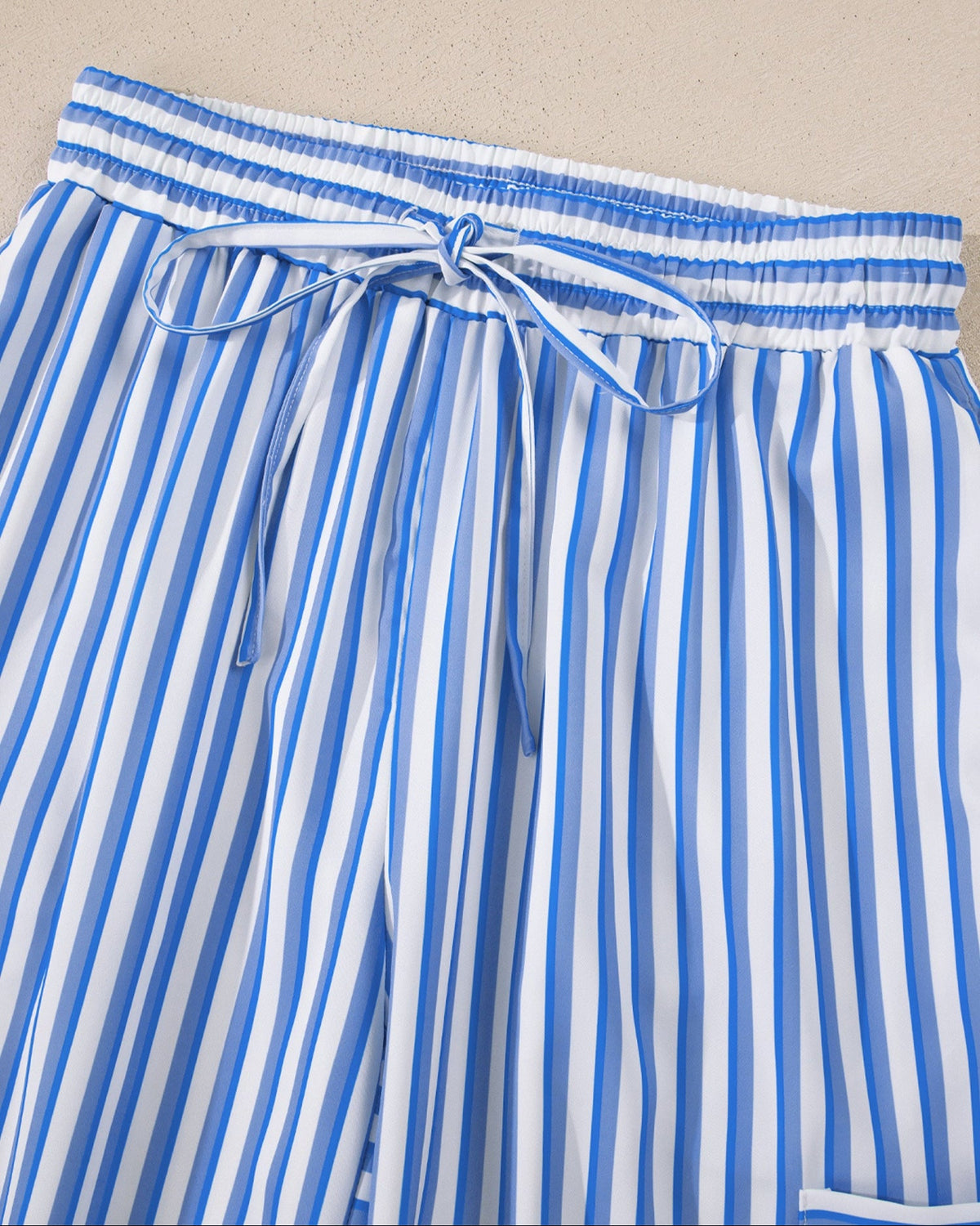 Layla Elastic Waist Patch Pocket Wide Leg Ankle-length Pants