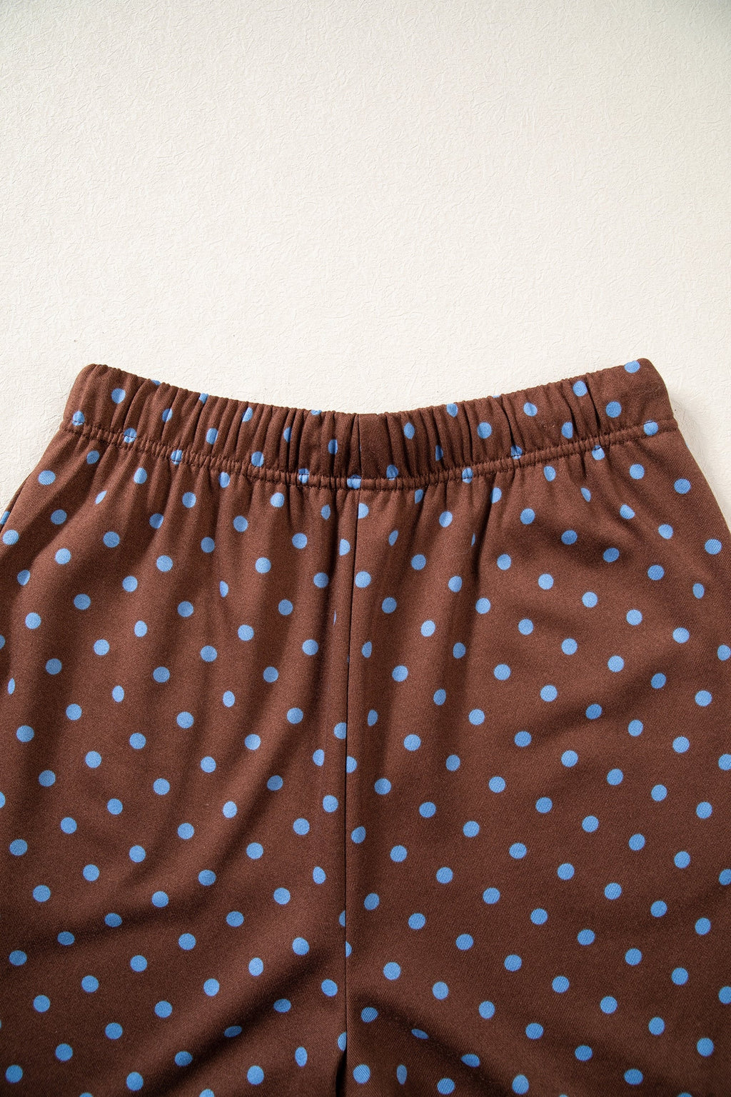 Jane Polka Dot Drawstring Wide Leg Long Sleeve Top Pant Set