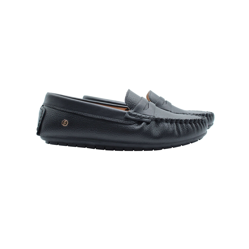 Black Pebbled Leather
