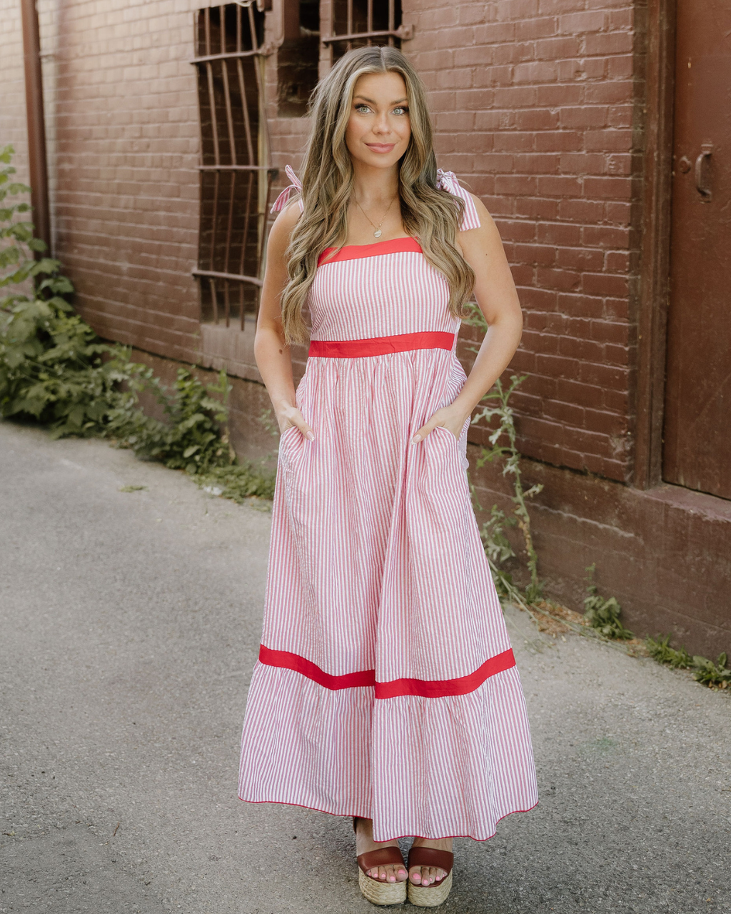 Camila High Waist Ruffle Hem Maxi Dress