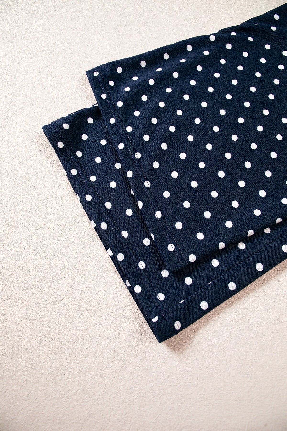 Jane Polka Dot Drawstring Wide Leg Long Sleeve Top Pant Set