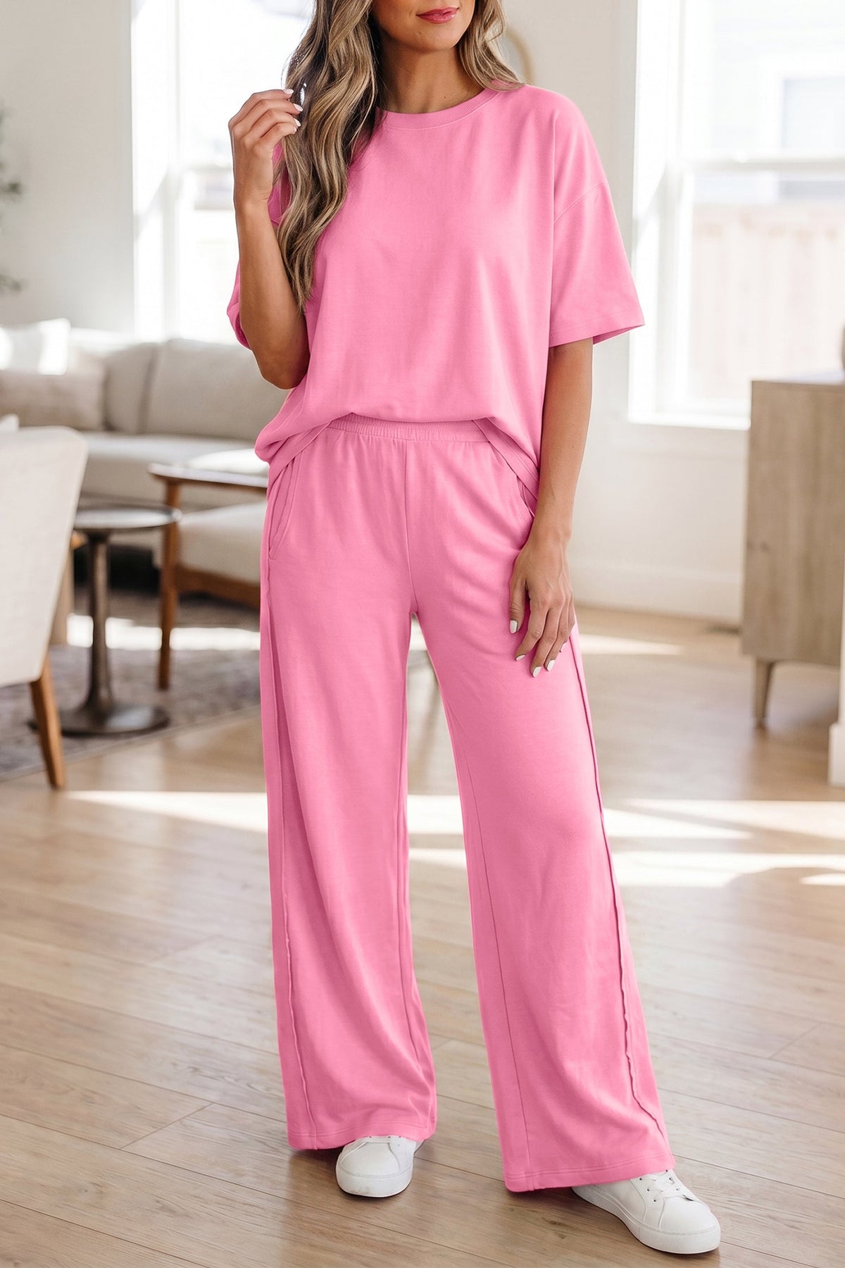 Jaycee Tee Pocketed Casual Pants 2pcs Outfit