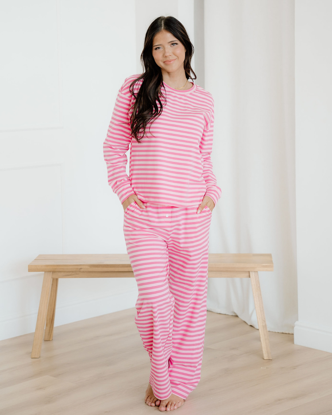 Amayah Buttoned Straight Pants Two Piece Set