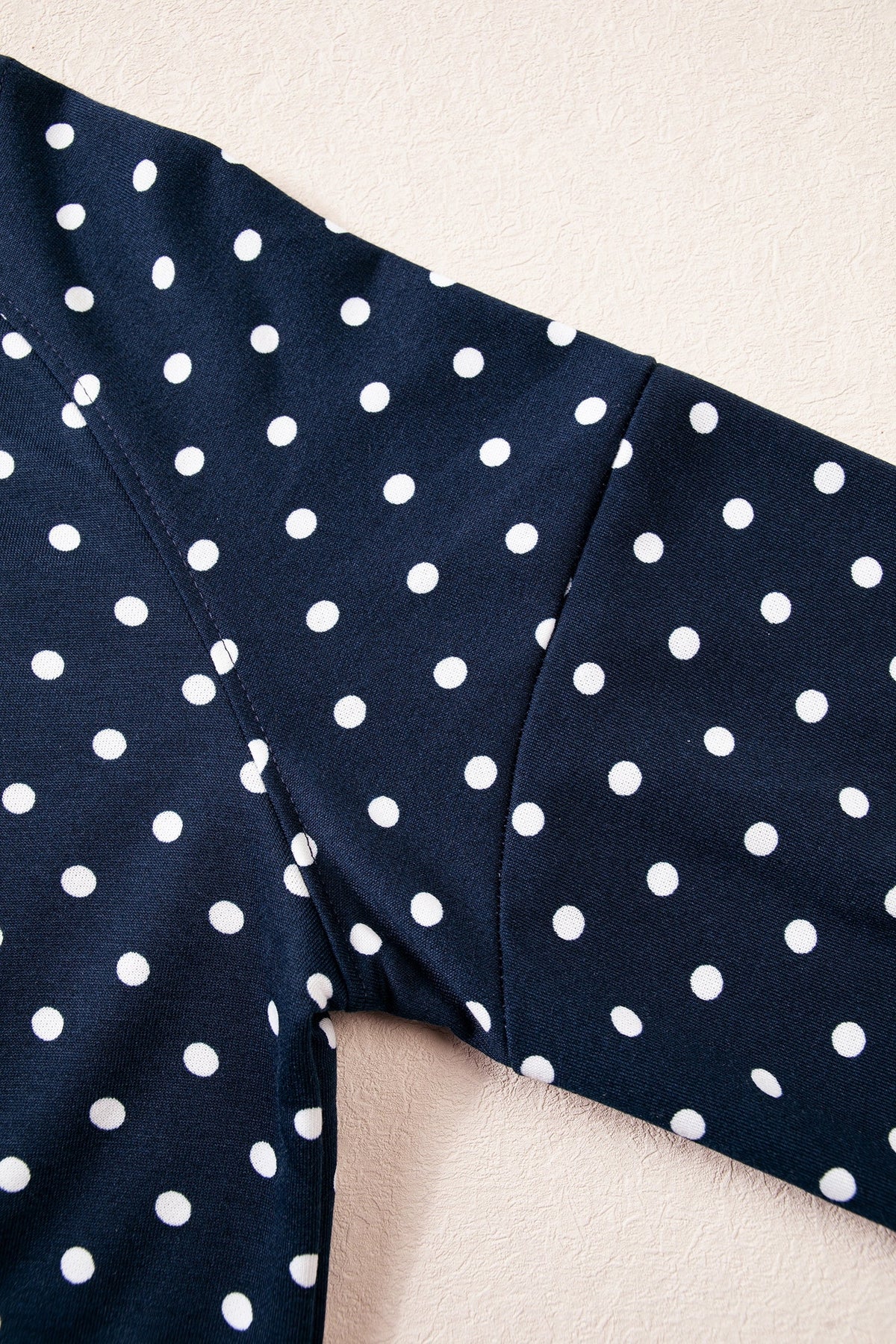 Jane Polka Dot Drawstring Wide Leg Long Sleeve Top Pant Set