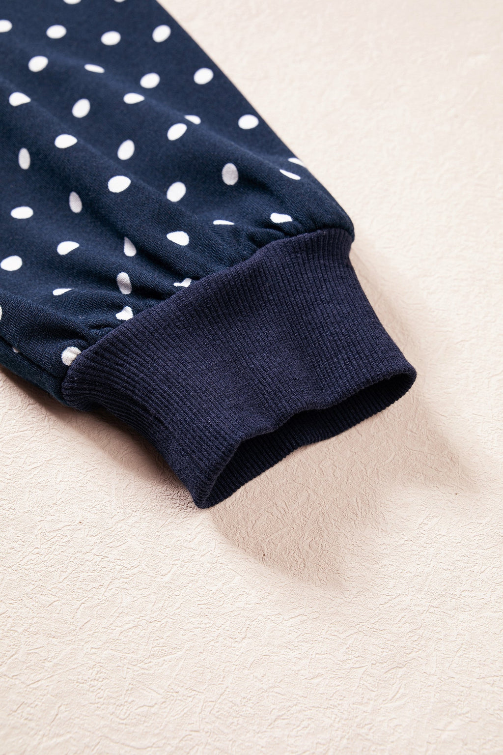 Jane Polka Dot Drawstring Wide Leg Long Sleeve Top Pant Set