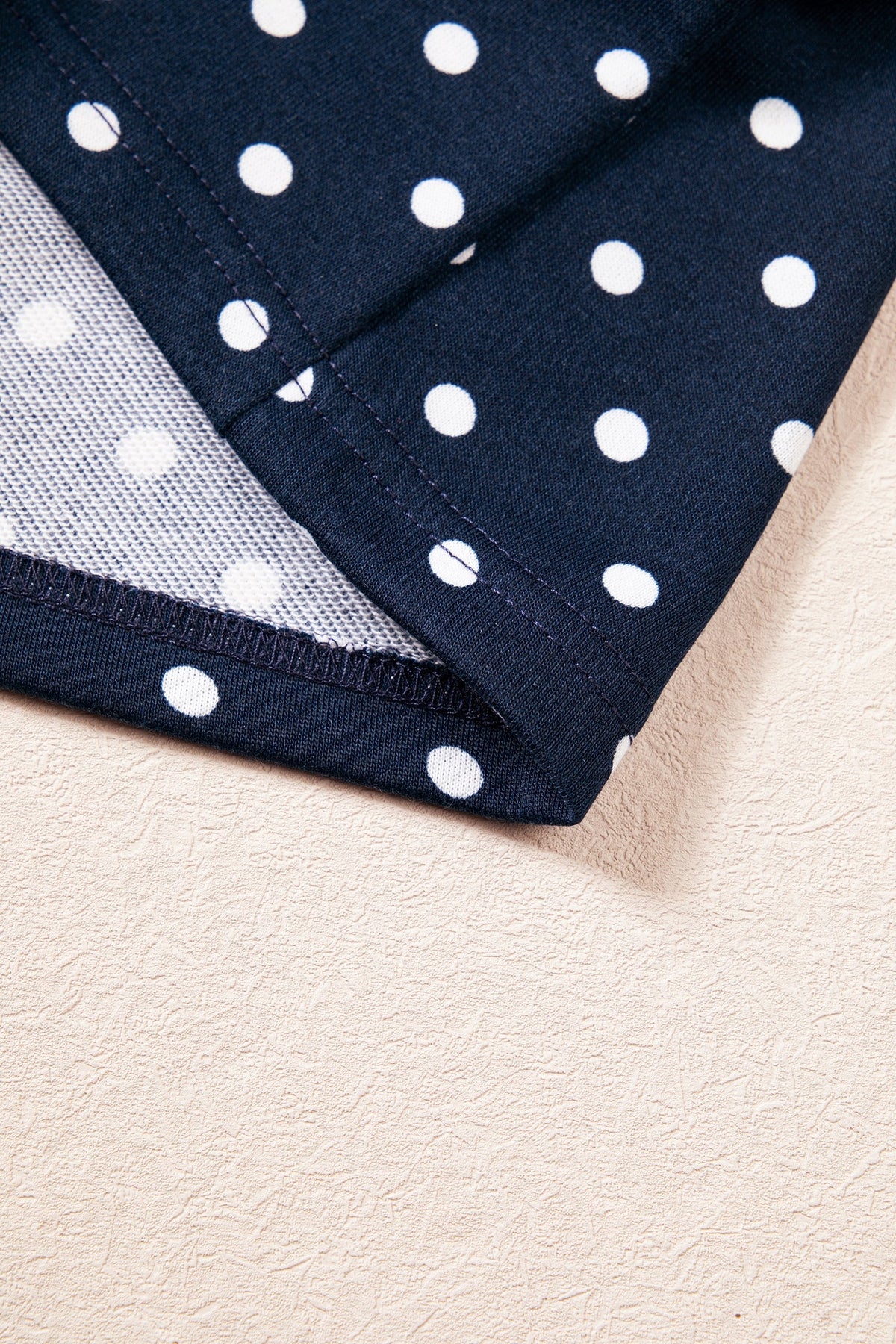 Jane Polka Dot Drawstring Wide Leg Long Sleeve Top Pant Set