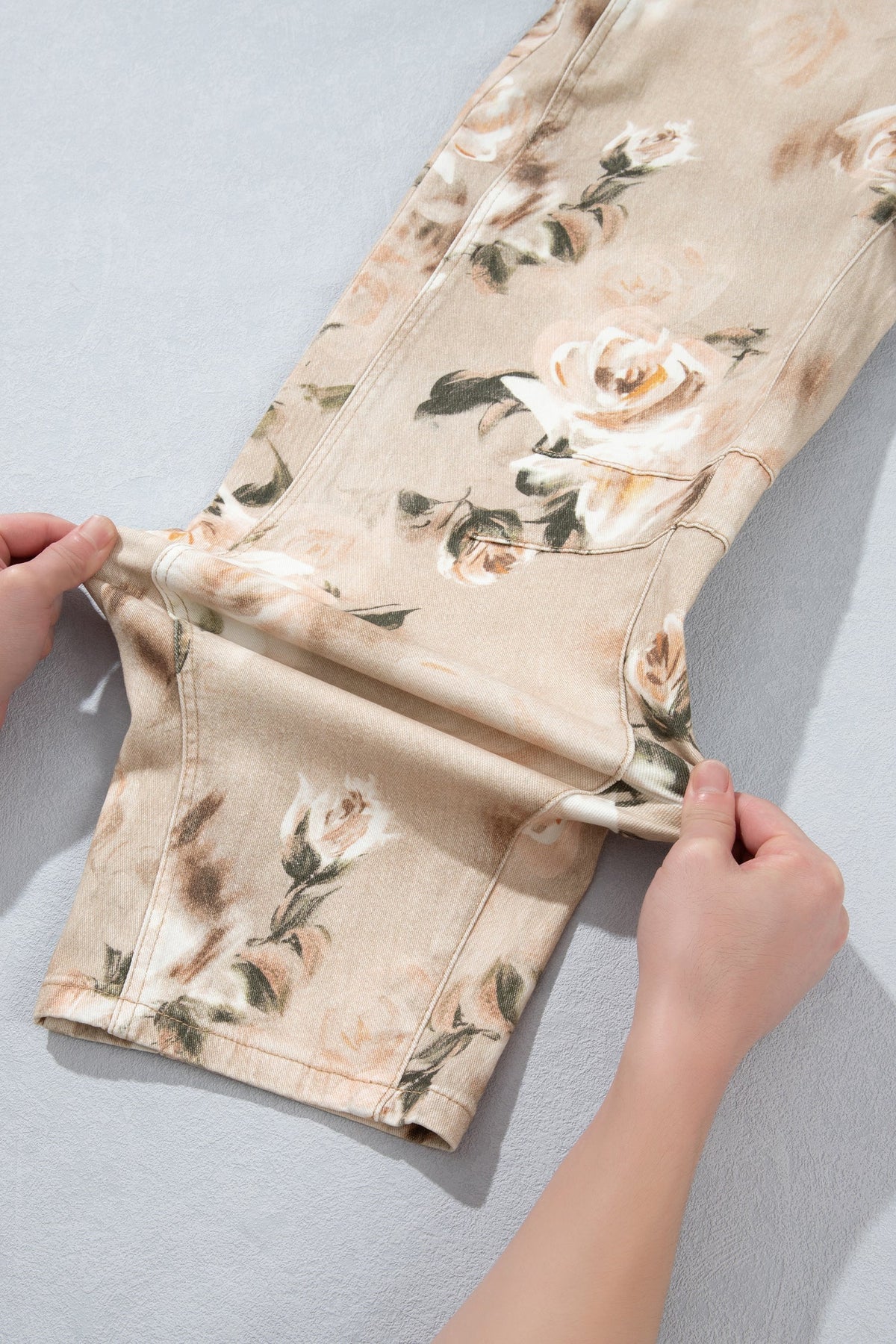 Meadow Floral Print Relaxed Barrel Jeans