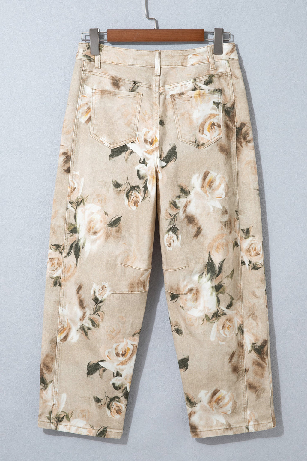 Meadow Floral Print Relaxed Barrel Jeans