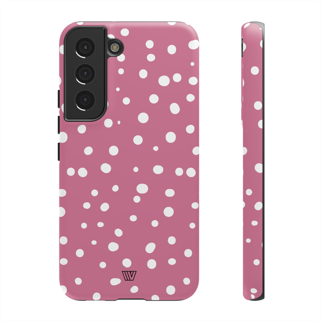 BLUSH RED DOTS | Tough Phone Case