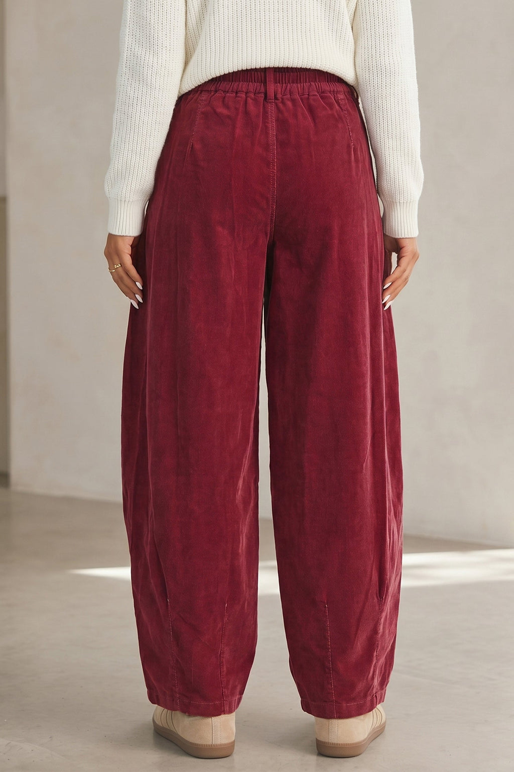 Sienna Drawstring Corduroy Casual Pants