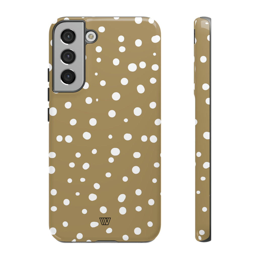 DARK BEIGE DOTS | Tough Phone Case