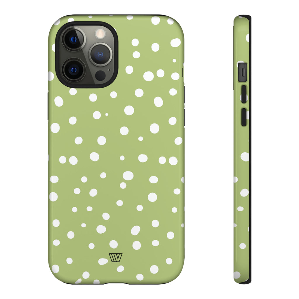 PALE OLIVE DOTS | Tough Phone Case