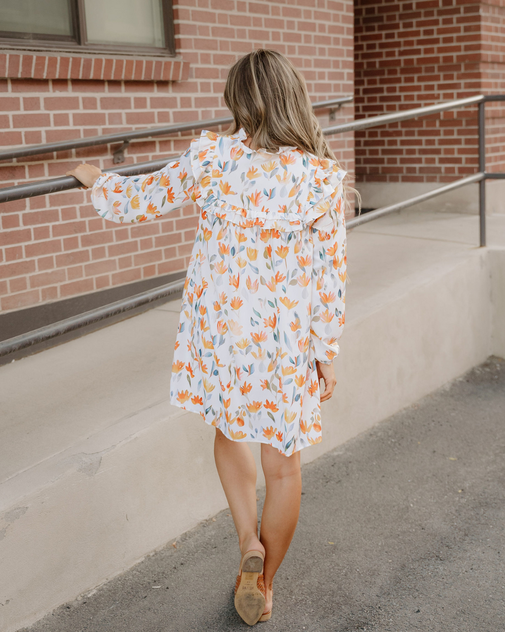 Gia Frilled Detail Long Sleeve Mini Dress