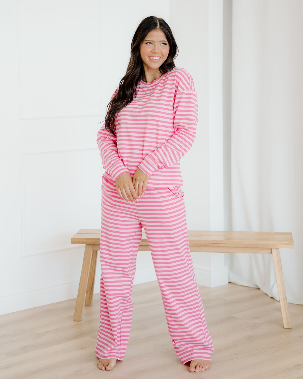 Amayah Buttoned Straight Pants Two Piece Set