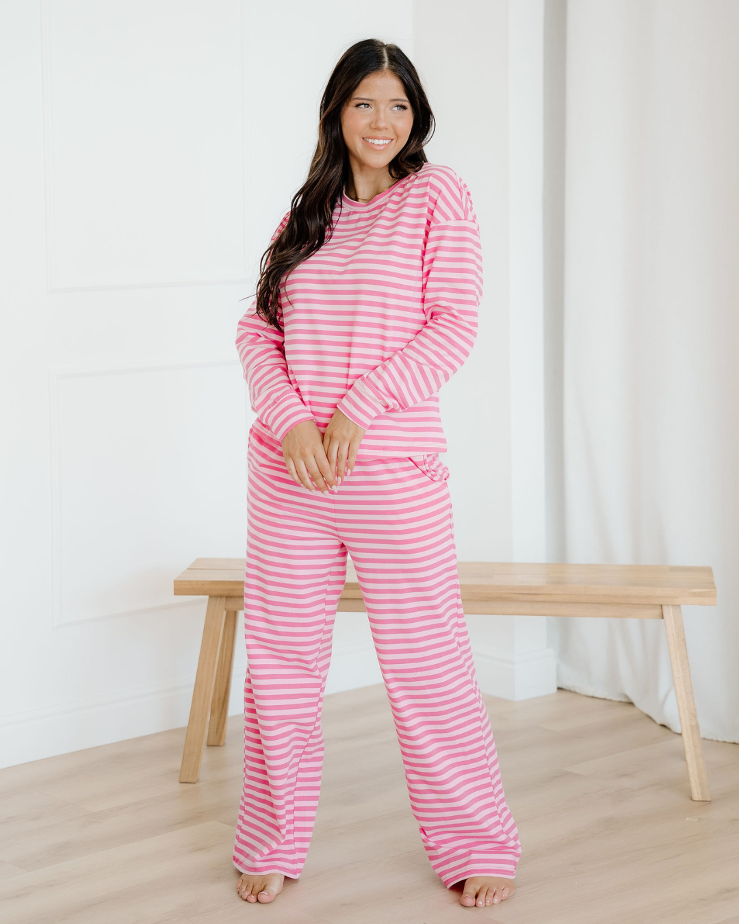 Amayah Buttoned Straight Pants Two Piece Set