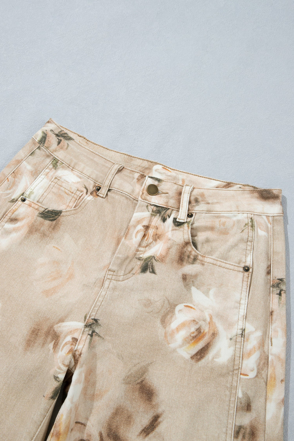 Meadow Floral Print Relaxed Barrel Jeans
