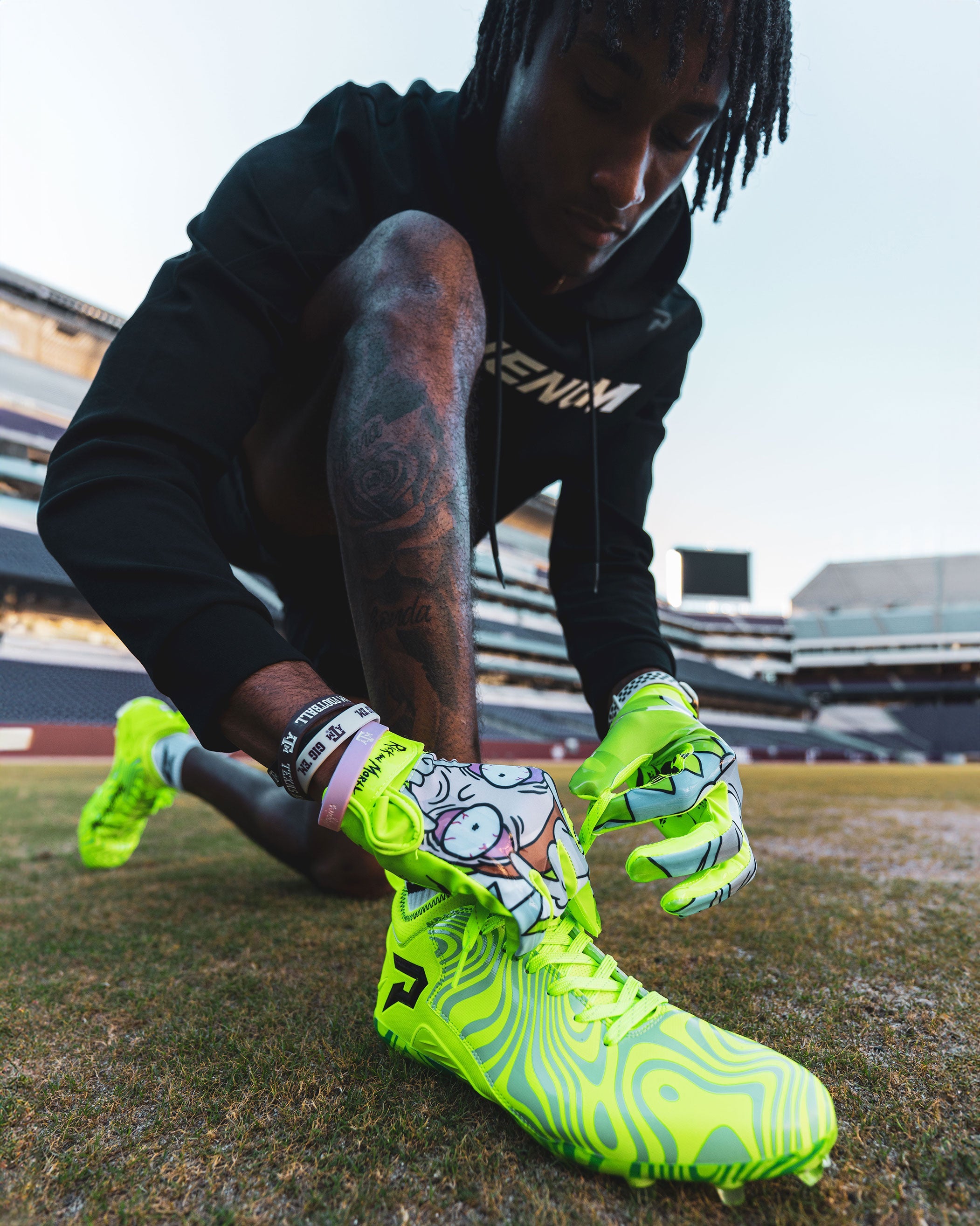 Phenom Elite Rick and Morty Football Gloves - VPS1