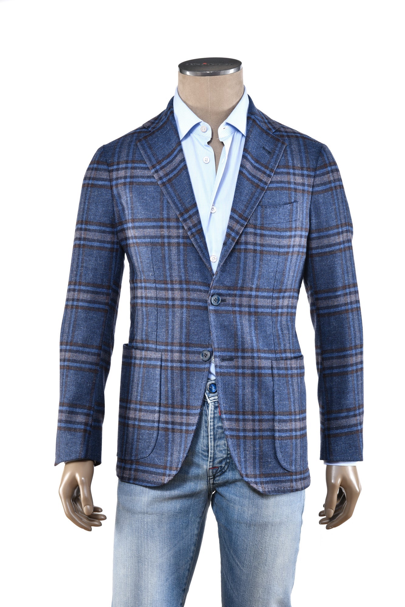 Sartorio Plaid Virgin Wool Sport Jacket