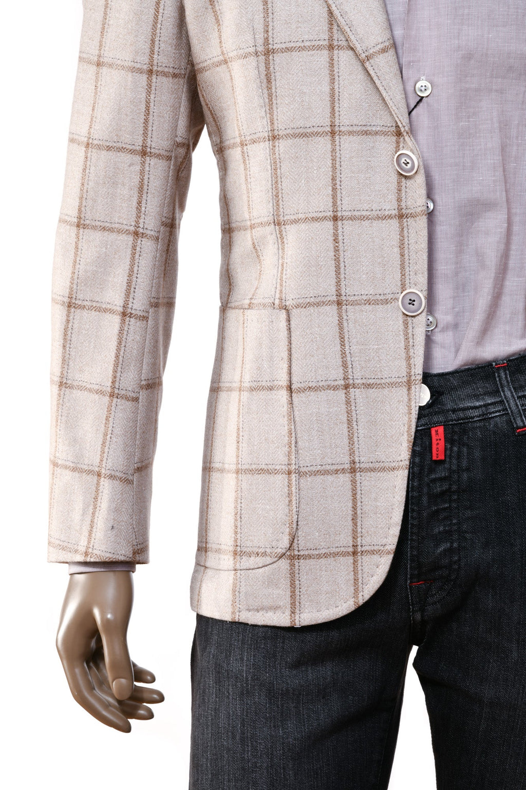 Sartorio Windowpane Virgin Wool-Silk Sport Jacket