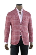 Sartorio Glen Check Plaid Virgin Wool-Silk Sport Jacket