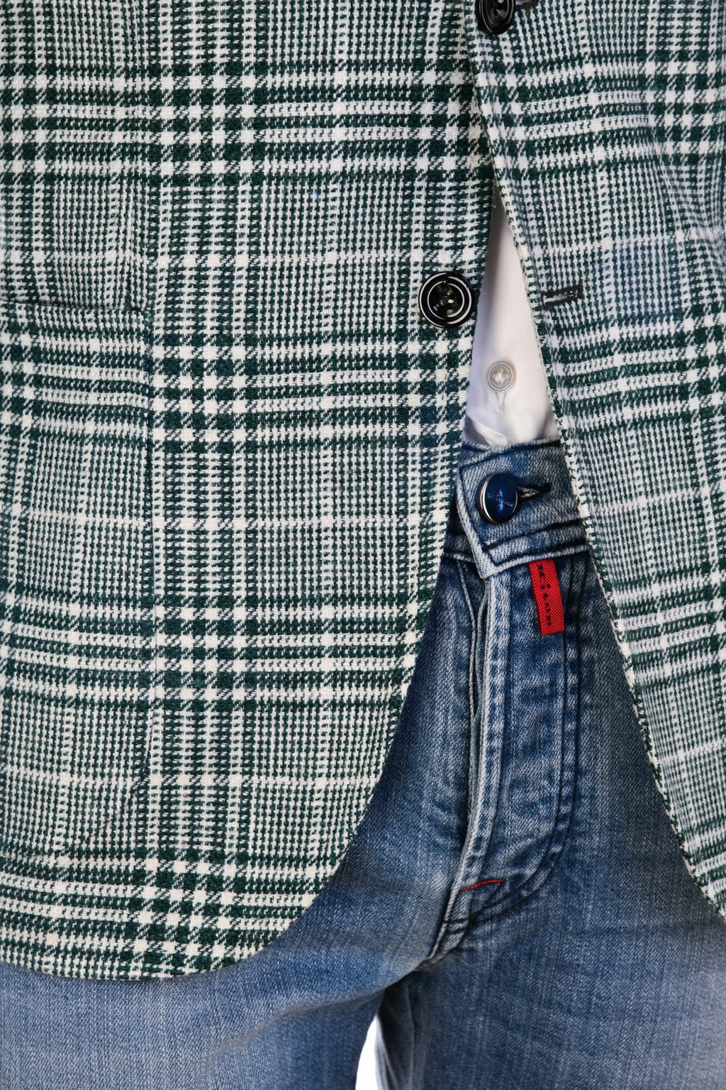 Sartorio Glen Check Plaid Wool-Silk Sport Jacket