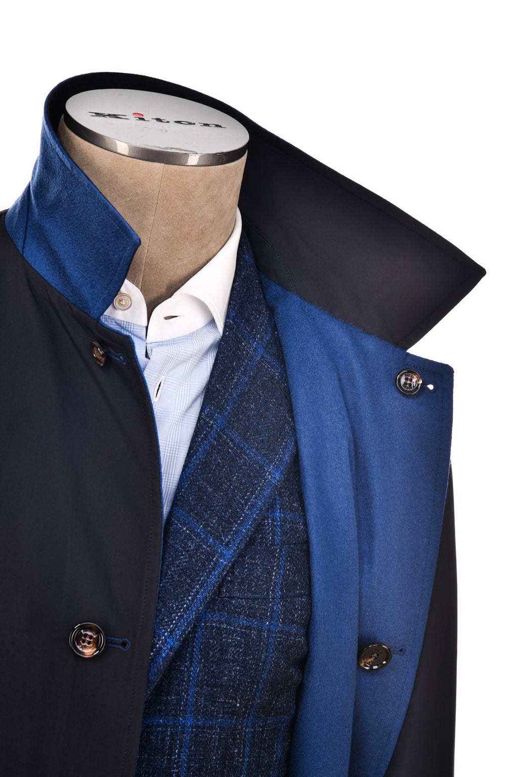 Kired by Kiton Peak Cashmere Reversible Raincoat