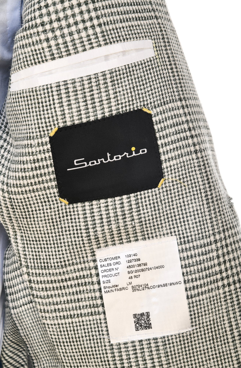 Sartorio Prince of Wales Linen-Cotton Sport Jacket