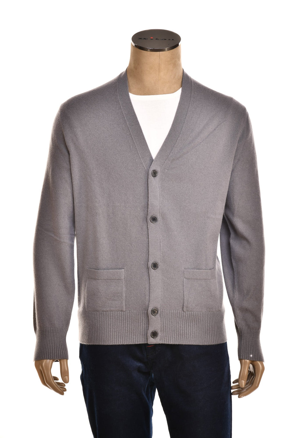 Manrico Cashmere Button Down V-Neck Cardigan