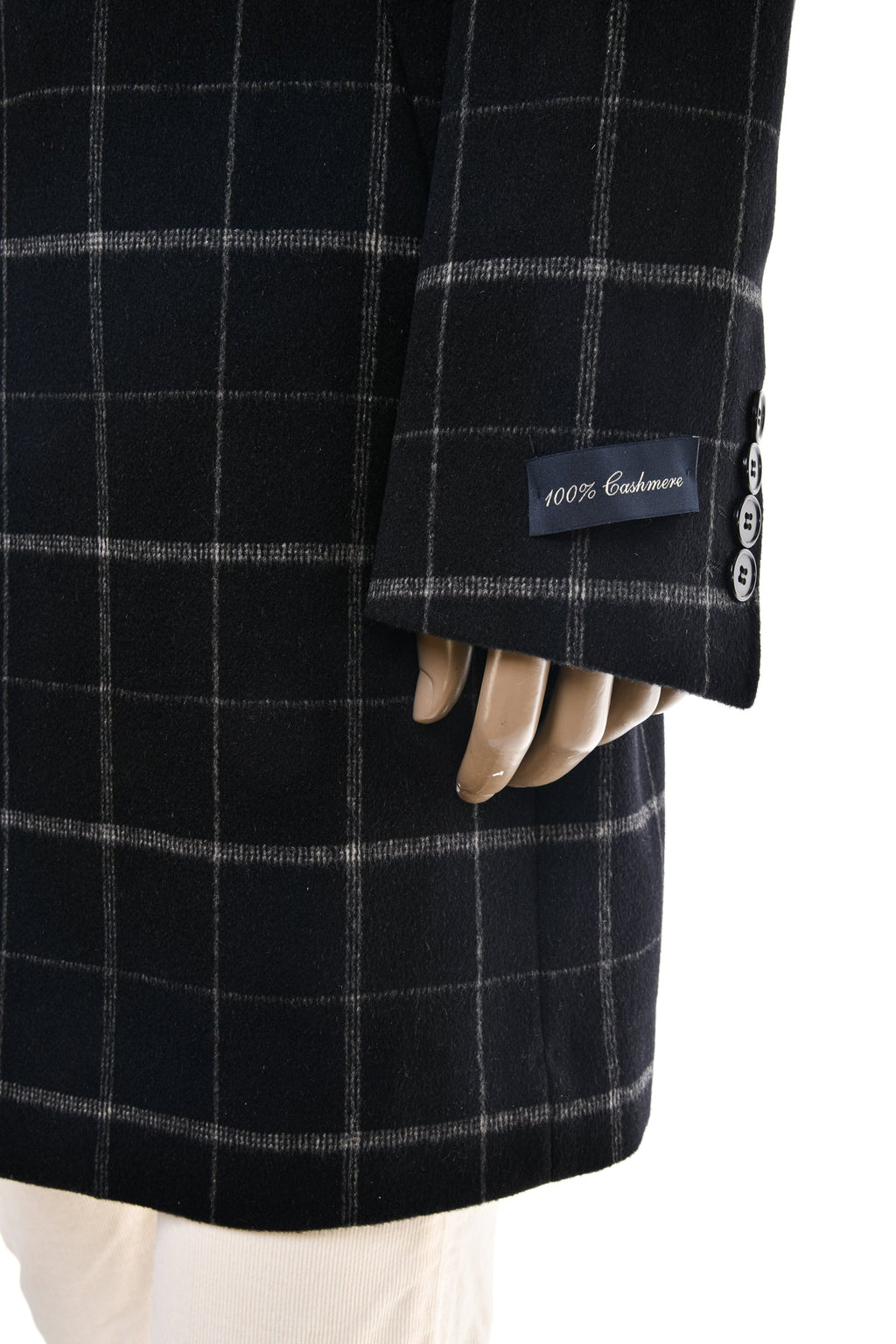 Fiore di Napoli Windowpane Cashmere Overcoat