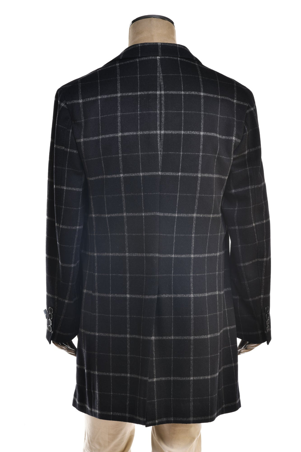 Fiore di Napoli Windowpane Cashmere Overcoat