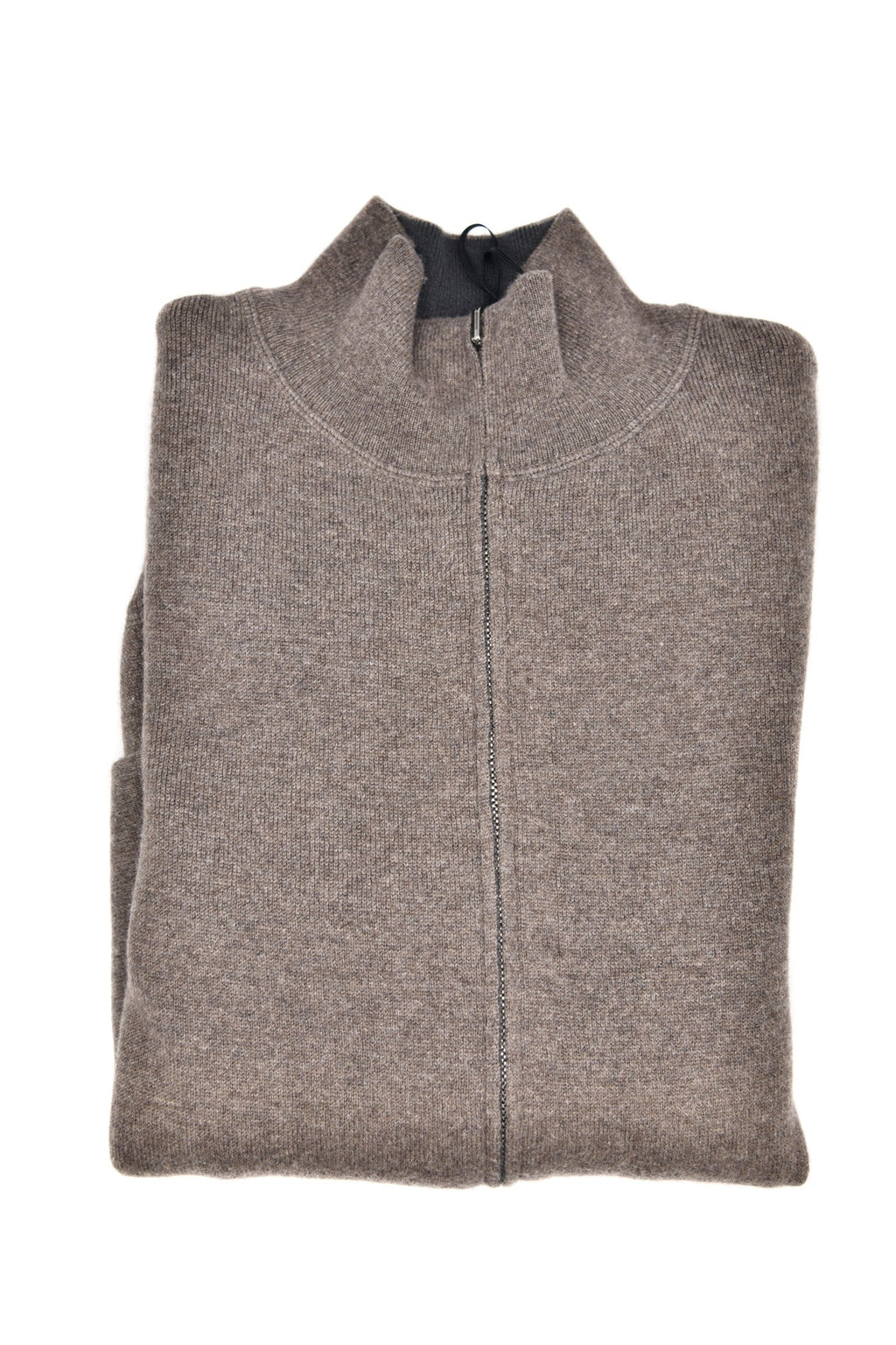 Manrico Cashmere Mock Neck Reversible Zip-Up Sweater
