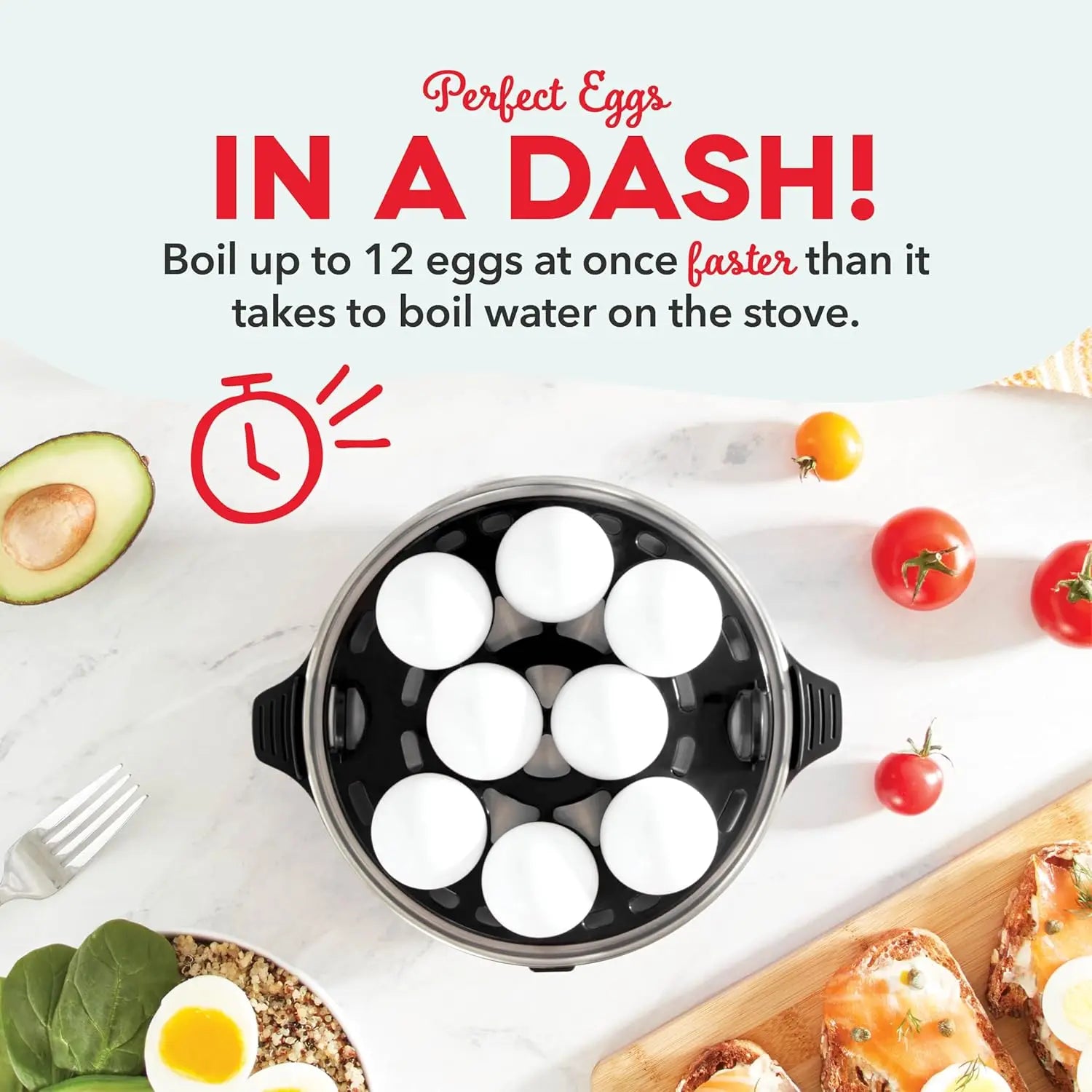 🍳 Dash Deluxe Rapid Egg Cooker – Fast, Foolproof Egg Perfection