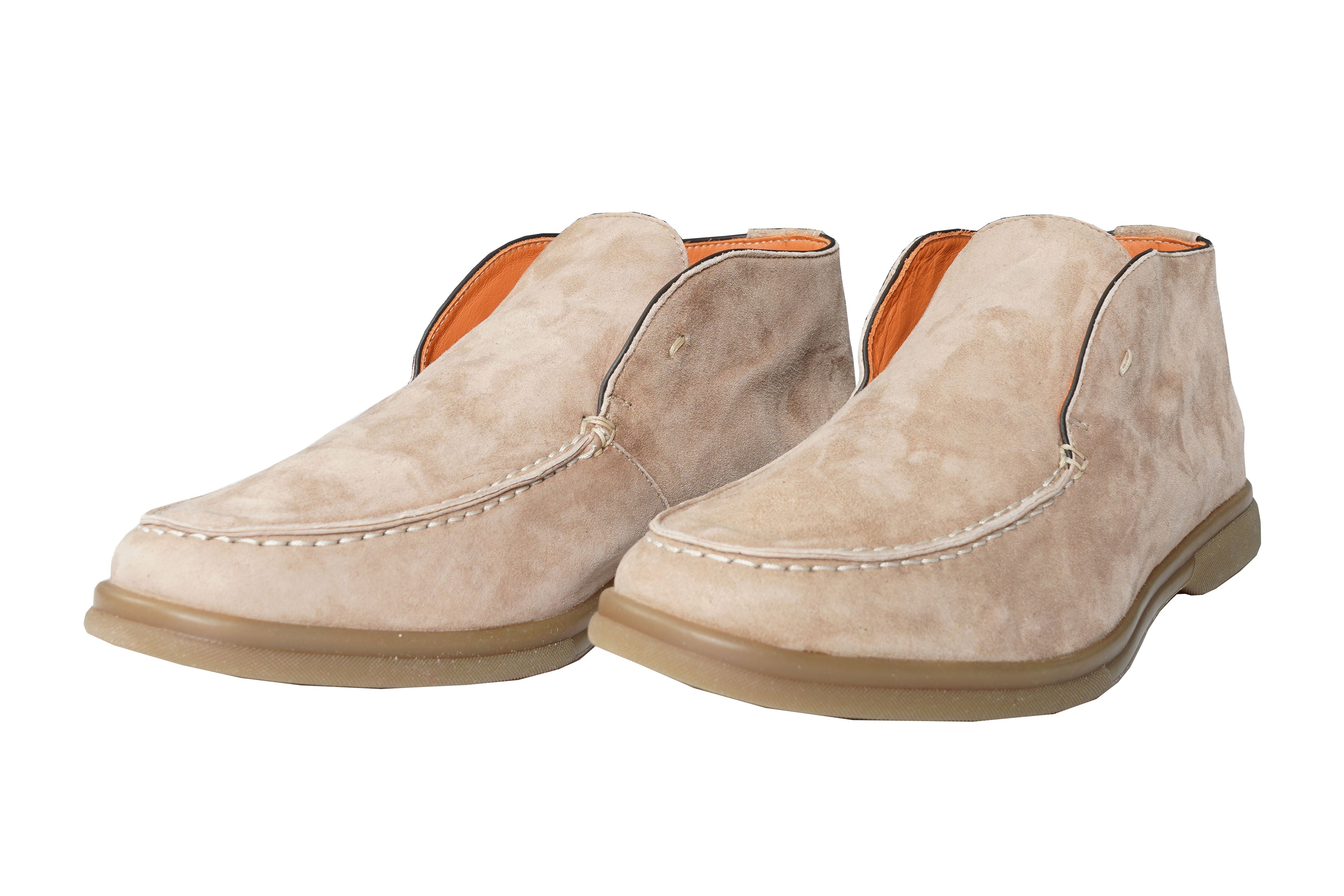 Andrea Ventura Suede High Loafers w/ Rubber Soles