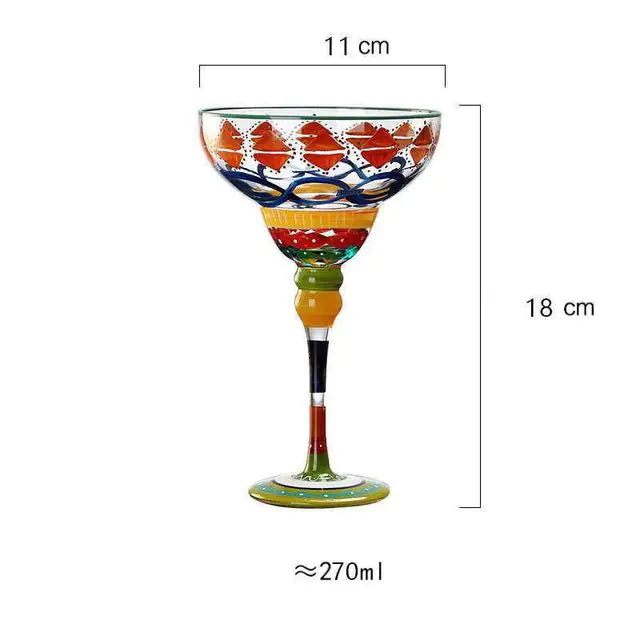 Cristal Handmade Artisan Margarita Glasses