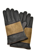 Mario Portolano Color Blocked Leather Slip On Gloves