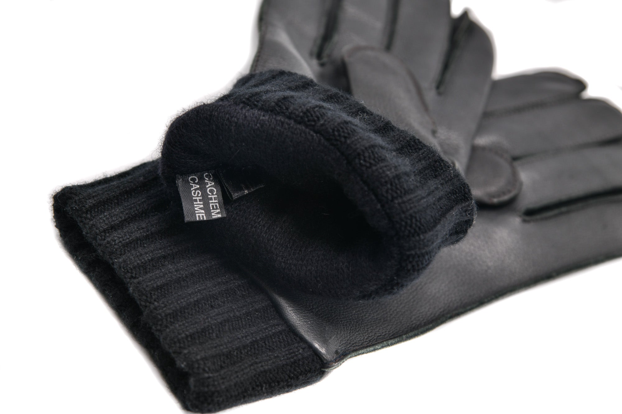 Mario Portolano Leather-Cashmere Thick Gloves