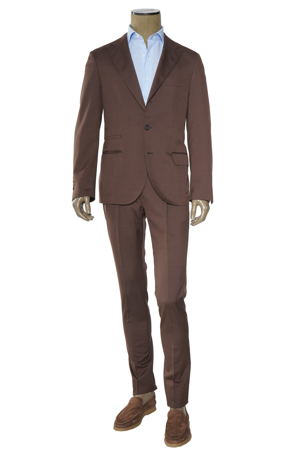 Brunello Cucinelli Pinstripe Cotton-Virgin Wool Suit